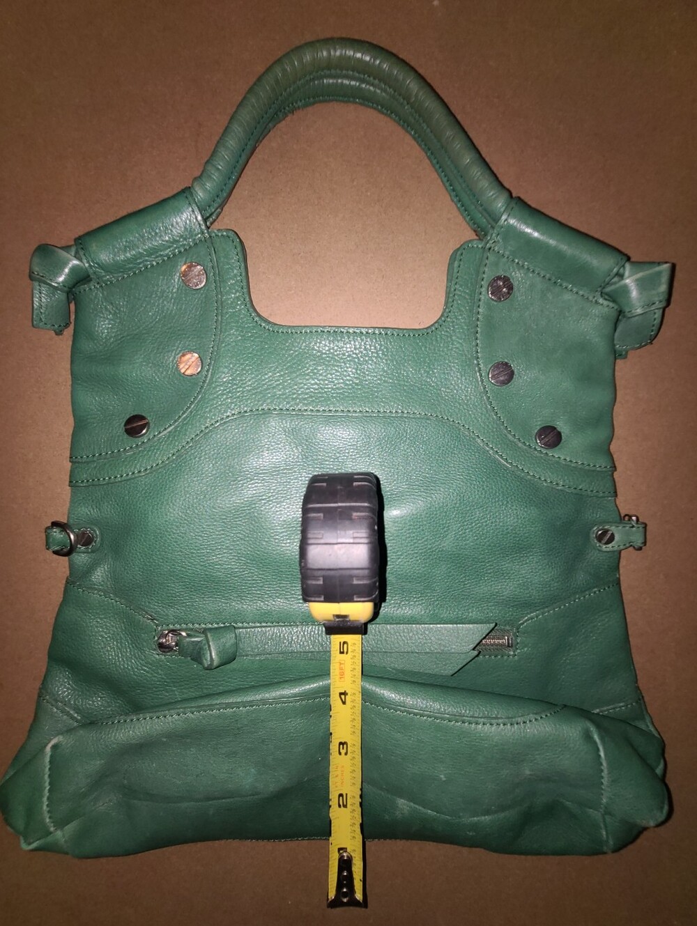 Foley + Corinna Green Leather Shoulder Tote - Picture 16 of 16
